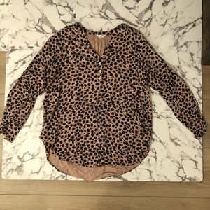Leopard Maternity Blouse